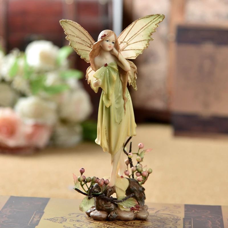 Европейский лес Ангел Смола зеленая кожа домашняя гостиная настольные статуэтки