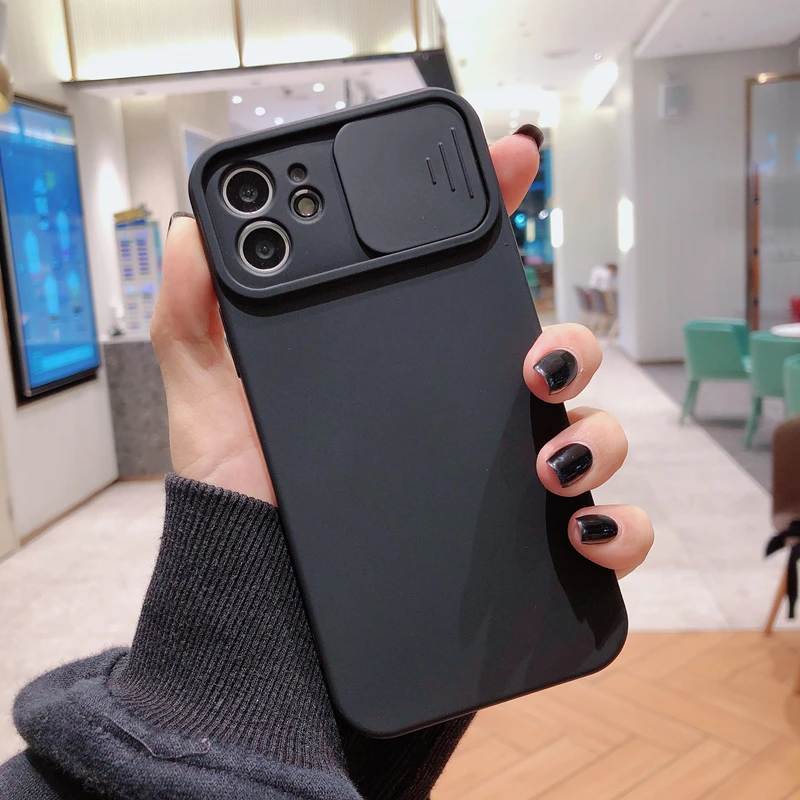 

Camera Lens Protection Liquid Silicone Case on For iPhone 11 12 Pro Max 8 7 6 6s Plus 5s Xr Xs Max X Xs Lens push and Pull Cover