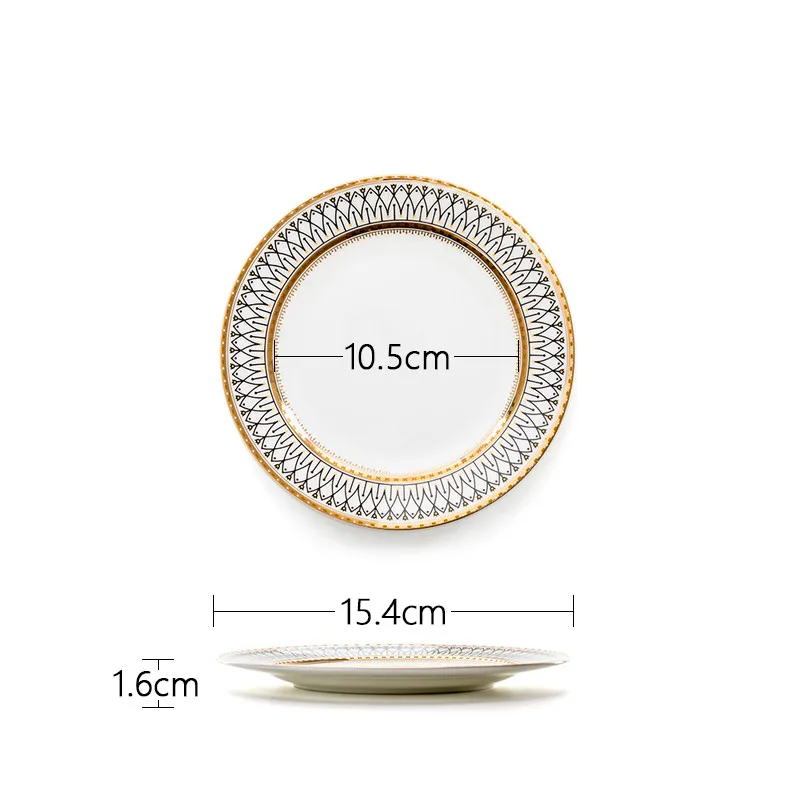 Керамическая Поворотная тарелка для ресторана набор украшения дома золотого