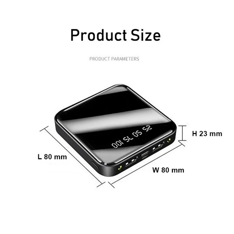 80000 mah mini outdoor portable power bank digital display for xiaomi iphone samsung fast charging external battery free global shipping