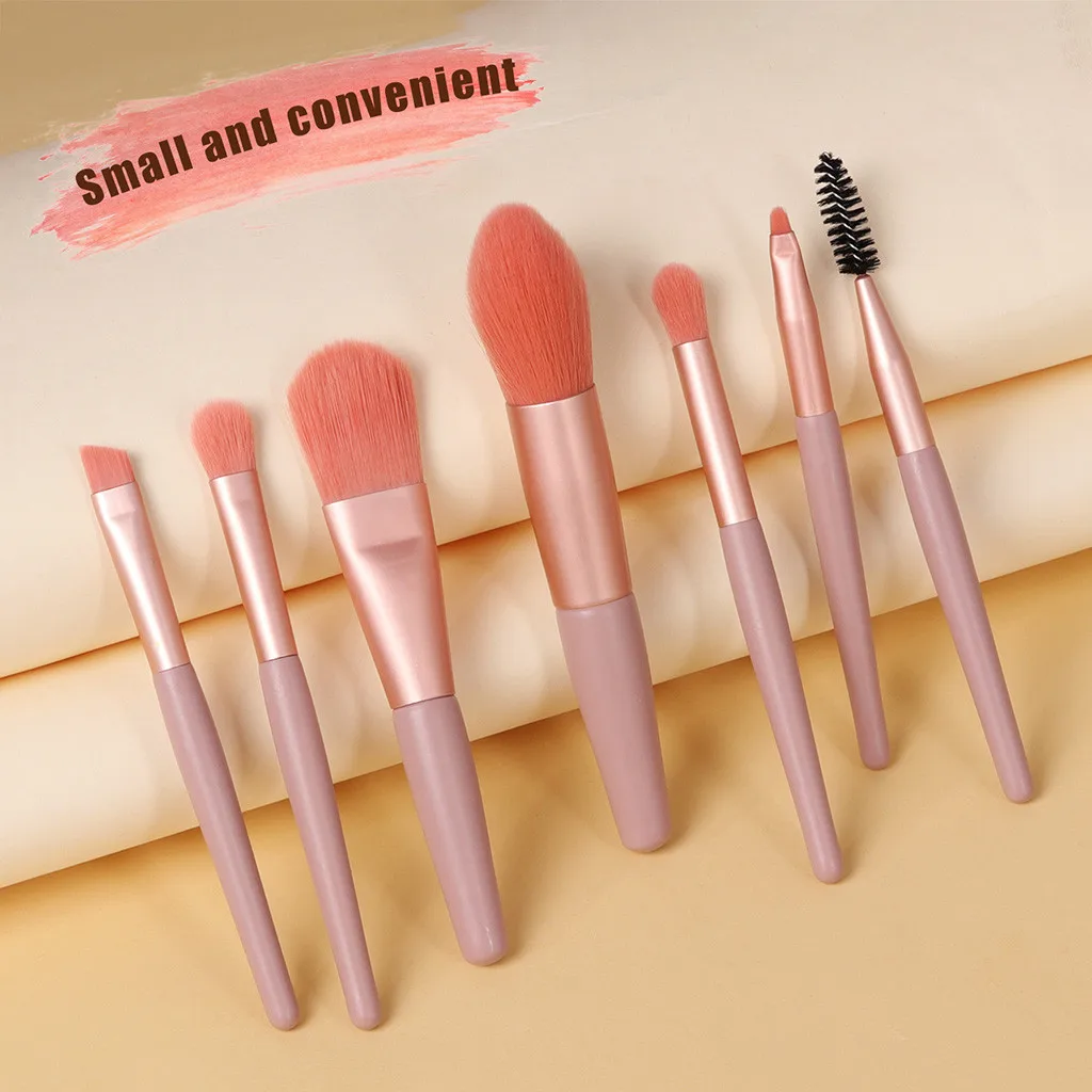 7 шт. набор кистей для макияжа тени век румяна основа кисти бровей мягкие