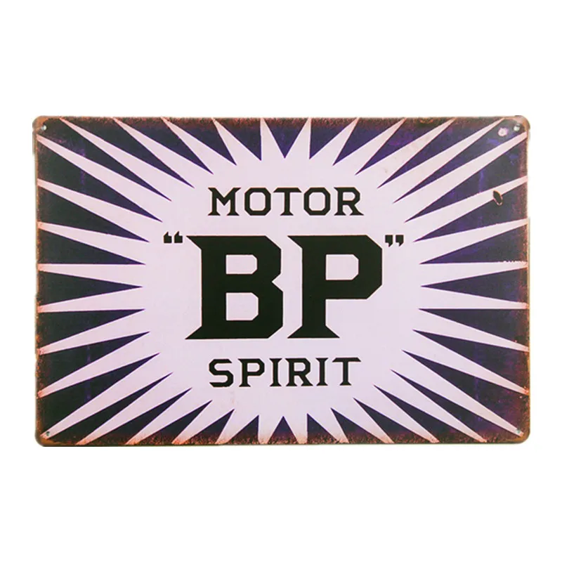 Винтажный декор для гаража винтажный металлический жестяной знак BP Motor Spirit oil