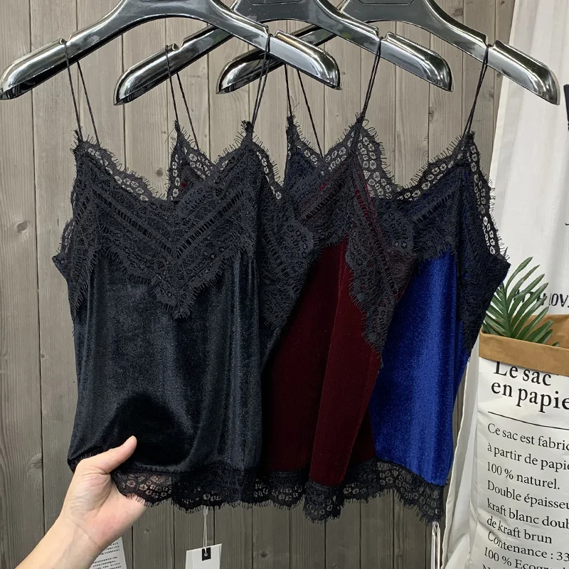 

Женская бархатная майка на тонких бретельках с V-образным вырезом, топы, женские рубашки без рукавов, большие размеры