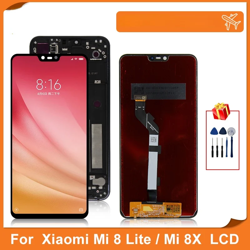 

6.26" For Mi 8 Lite LCD Display Touch Screen Digitizer Assembly For Display Mi 8X 8 Youth Replacement Part