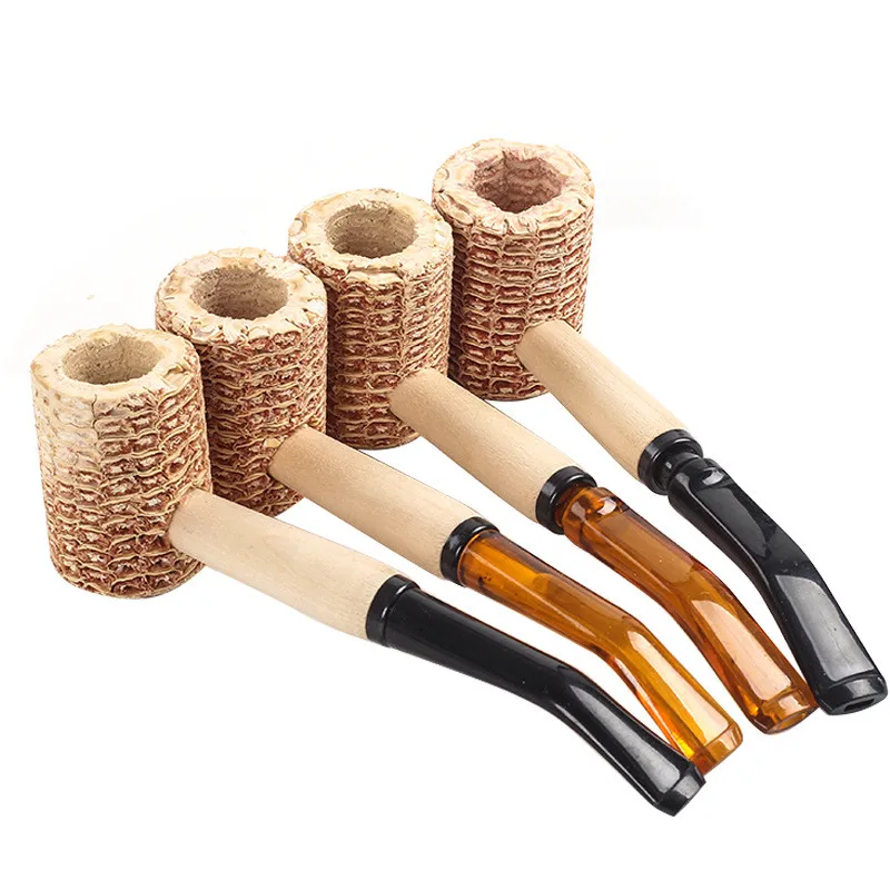 

Corn Smoking Good Mouthpiece Cob Accessories Smoking Dissipation Heat Cigarette Cigarette Holder Tobacco Pipes New Material Pipe