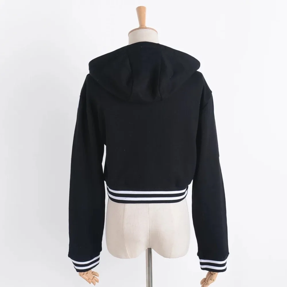 

High Street Lace Up Crop Hoodies Sweatshirts Women Hooded Short Pullover Female 2021 Spring Tracksuit for Women Crop Tops
