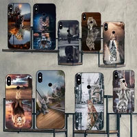 cat tiger dog lion phone case for xiaomi redmi 7 8 9t 9se k20 mi8 max3 lite 9 note 9s 10 pro