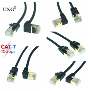 Сетевой кабель Ethernet CAT6, CAT7e, UTP, 90 градусов, штекер-штекер, RJ45, патч-корд для ноутбука, ADSL-модема, 30 см, 1 фут