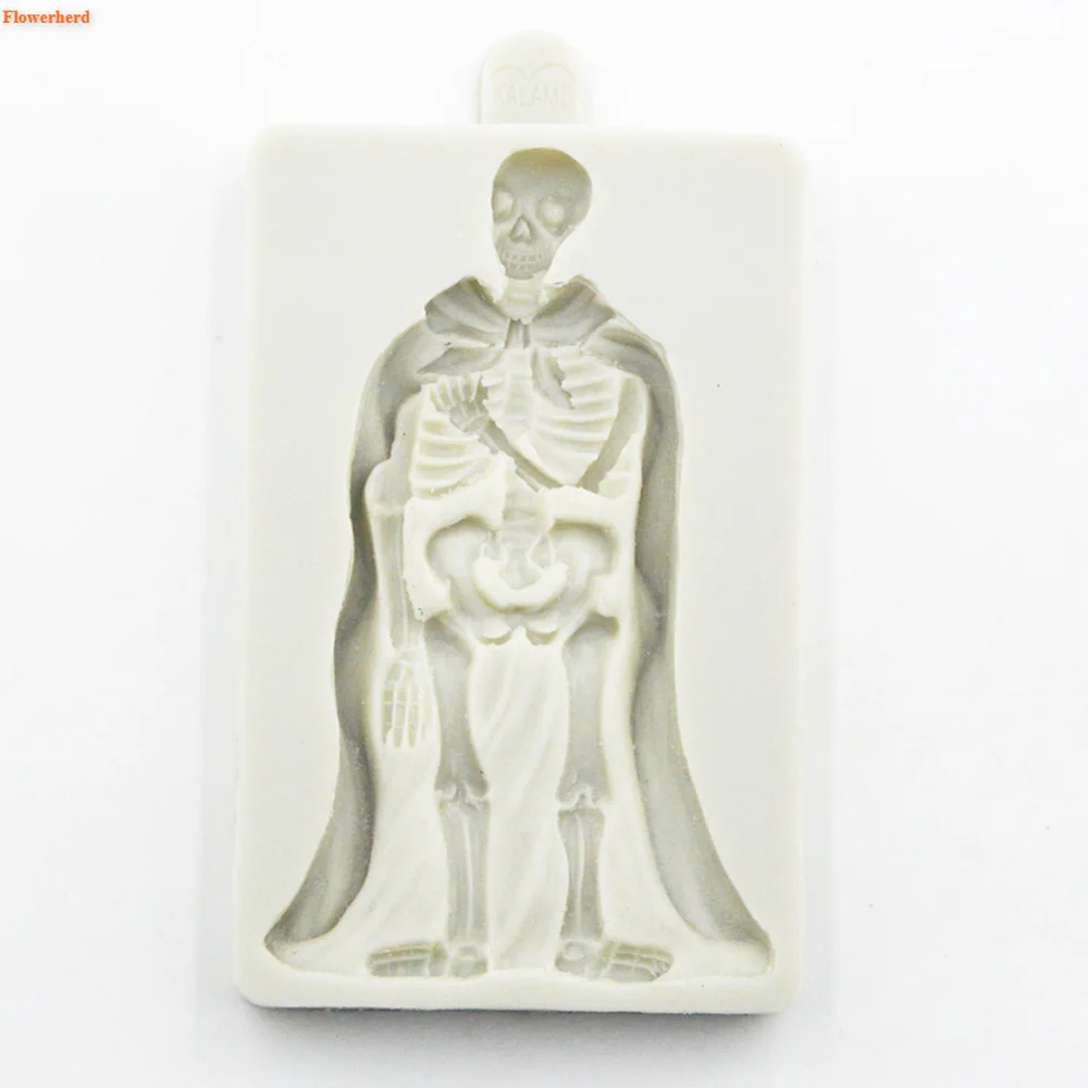 Силиконовая форма Hallowen для мастики и торта Пасхальная скелет сделай сам