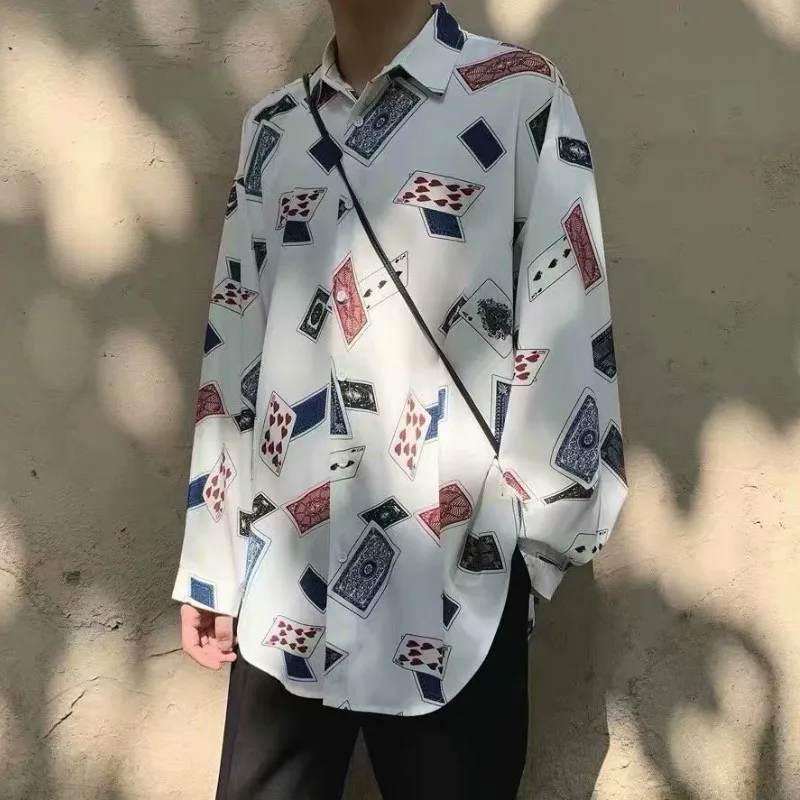 

Shirts Men Solid Simple All-match Loose 2XL Harajuku Daily Leisure Mens Shirt Korean Ulzzang Fashion Clothing Kpop High Quality