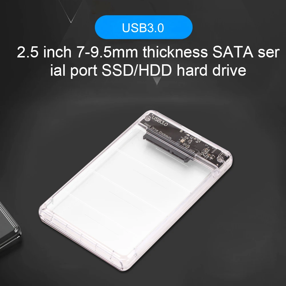 Внешний жесткий диск USB3.0 SDD прозрачный корпус для жесткого диска 2 5 дюйма SATA чехол
