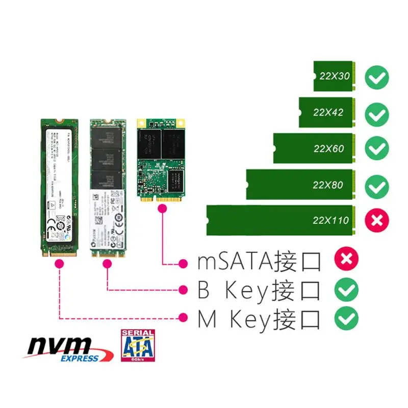 Адаптер M.2 SSD в U.2 адаптер 2 1 NVMe Key B/M к PCI e U.2|Платы расширения| |