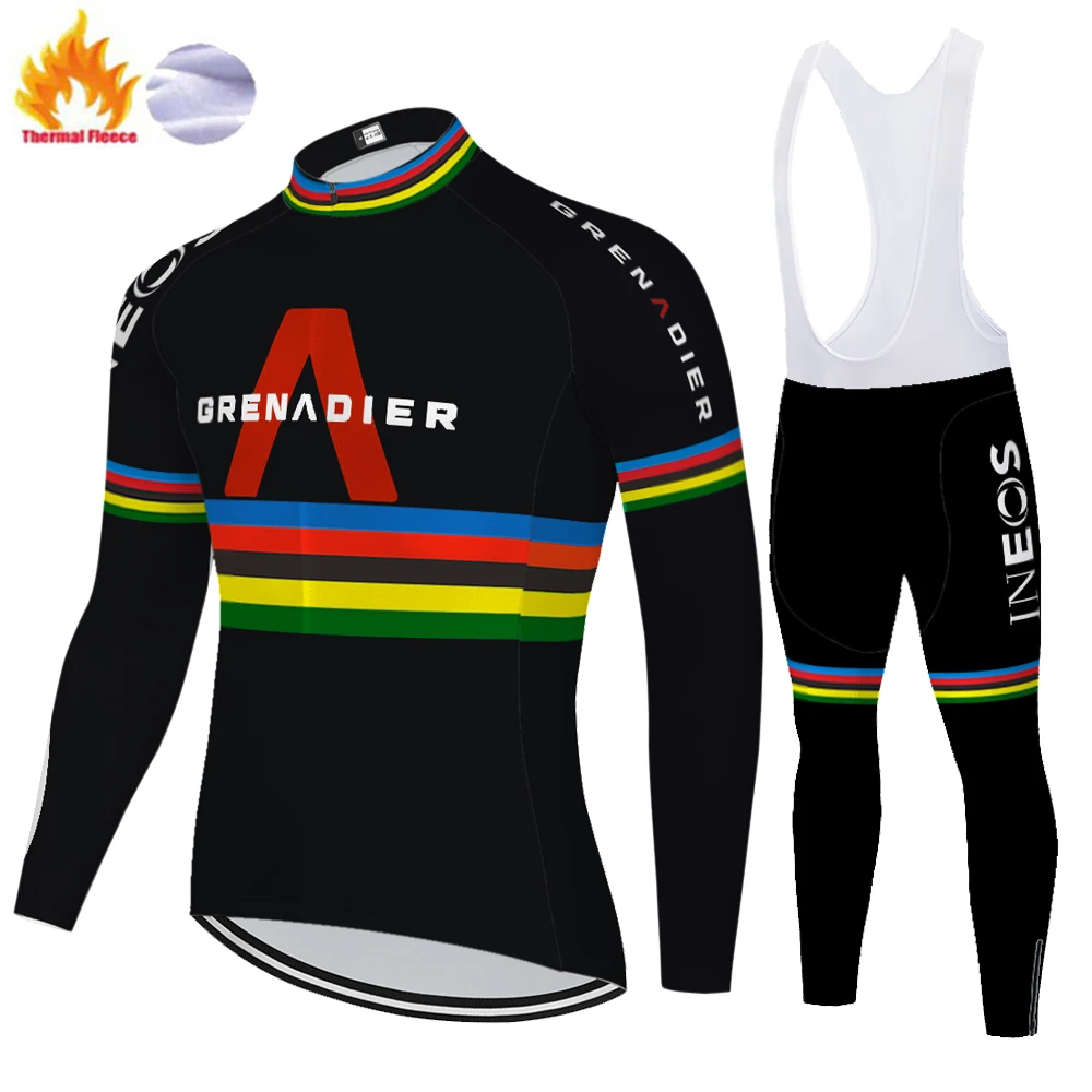 Новинка белая команда ineos 2020 Зимняя Теплая Флисовая веломайка зимние штаны гелевые подушечки одежда для