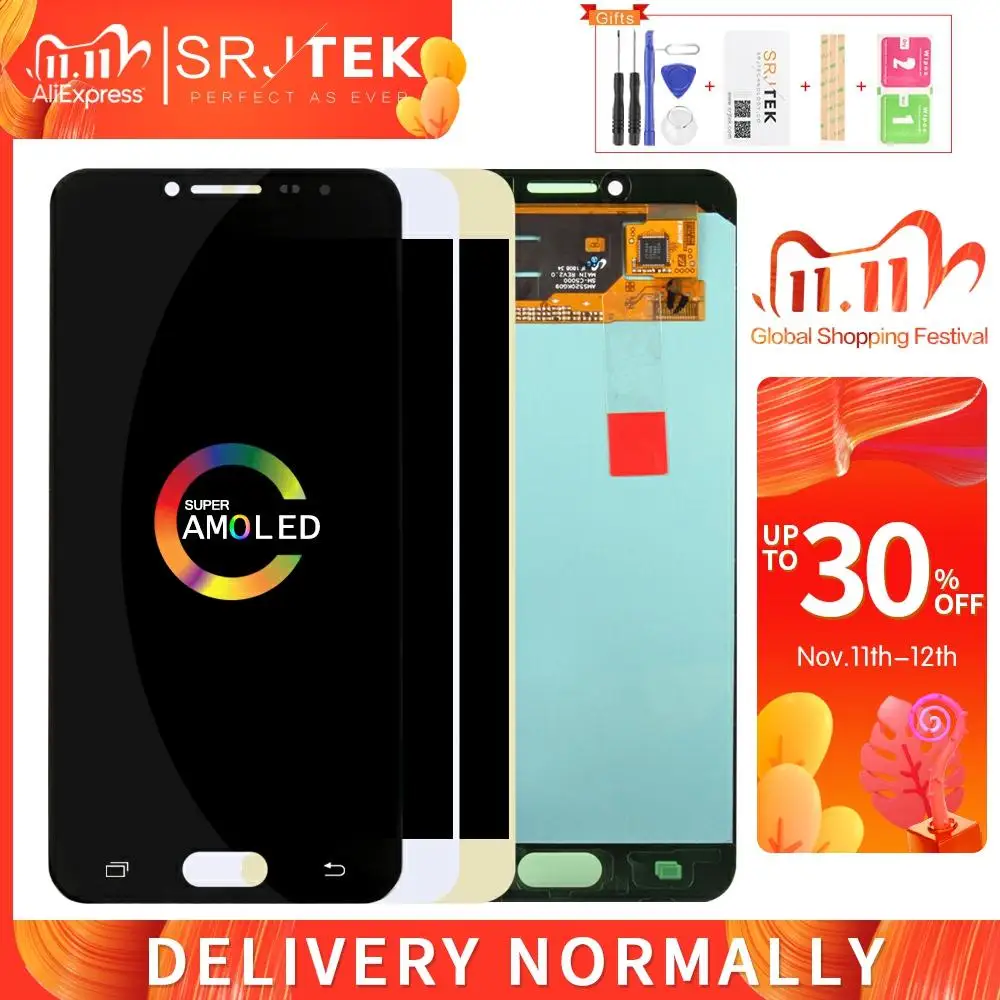 AMOLED/OLED Srjtek экран для Samsung Galaxy C5 C5000 ЖК-дисплей сенсорный дигитайзер Сенсорное