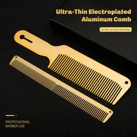 hairdressing ultra thin comb plating 1mm thinness hair care fine tooth comb clipper over comb brush hair styling tools for men