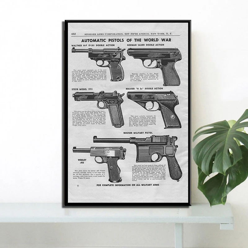 

AK47 RPG Pistol Russian Weapon Chart Canvas Prints Painting Posters Wall Art Pictures For Living Room Decoratio Free shipping