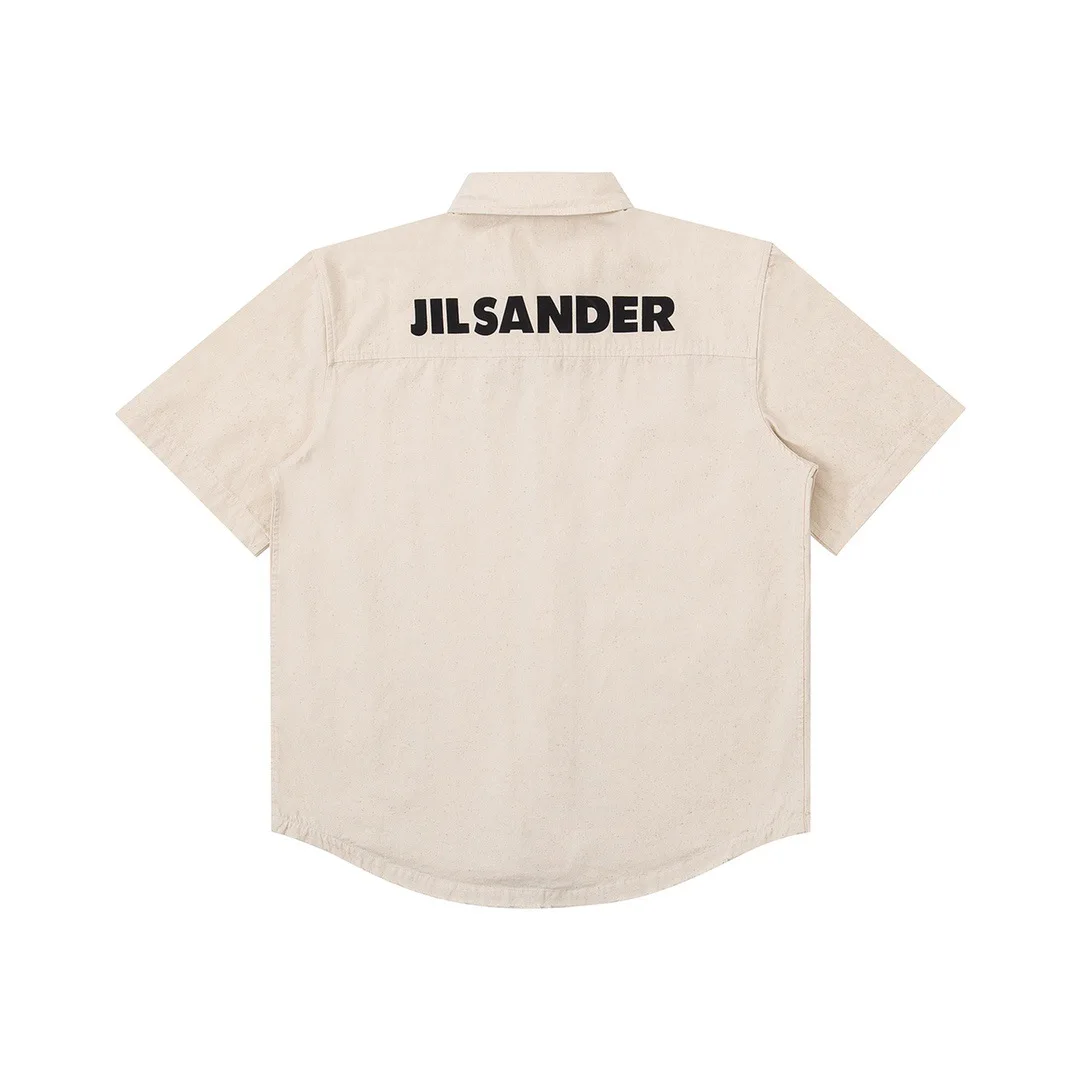 Рубашка Jil Sander в стиле унисекс стильная блуза с короткими рукавами брендовая