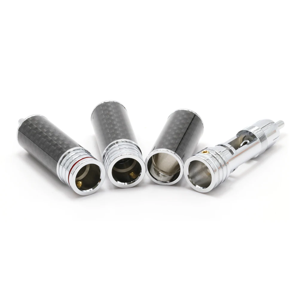 4 шт. аудиофил с родиевым покрытием штекер RCA Соединительный кабеля аксессуары hifi