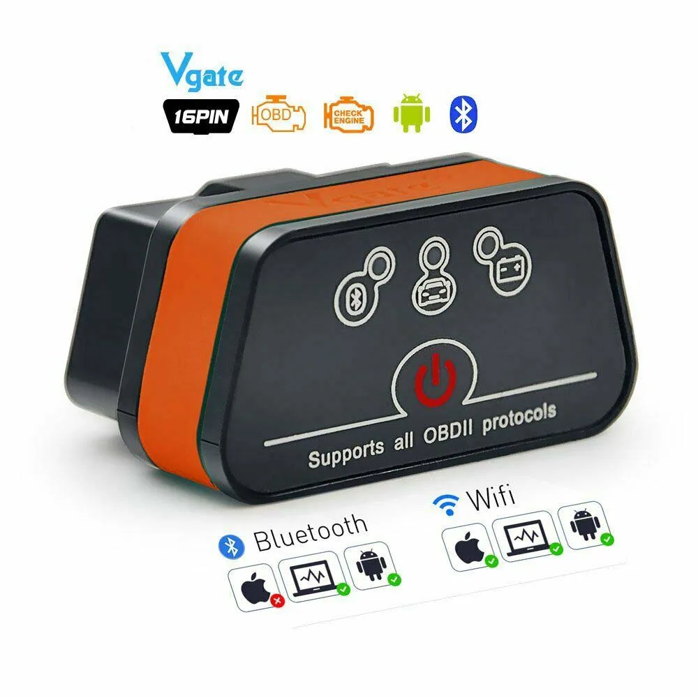 Автомобильный диагностический сканер Vgate iCar2 ELM327 Bluetooth Elm 327 V2.1 obd 2 Wi-Fi Icar