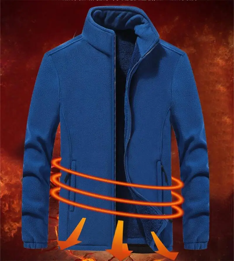 

Мужская зимняя флисовая куртка, Женское пальто из флиса, Толстая теплая уличная модная трендовая Повседневная Уличная одежда унисекс 9XL