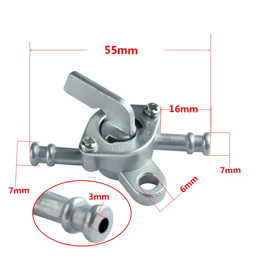 

6mm 1/4" Inline Fuel Tank Tap Valve Petcock On-Off Switch For 50cc 70cc 90cc 100cc 110cc 125cc150cc Pit Quad Dirt Bike ATV