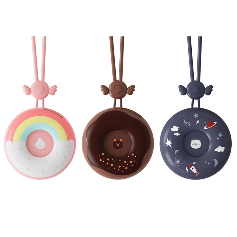 Мини-Веер на шею с милым дизайном Маленький Персональный портативный веер для