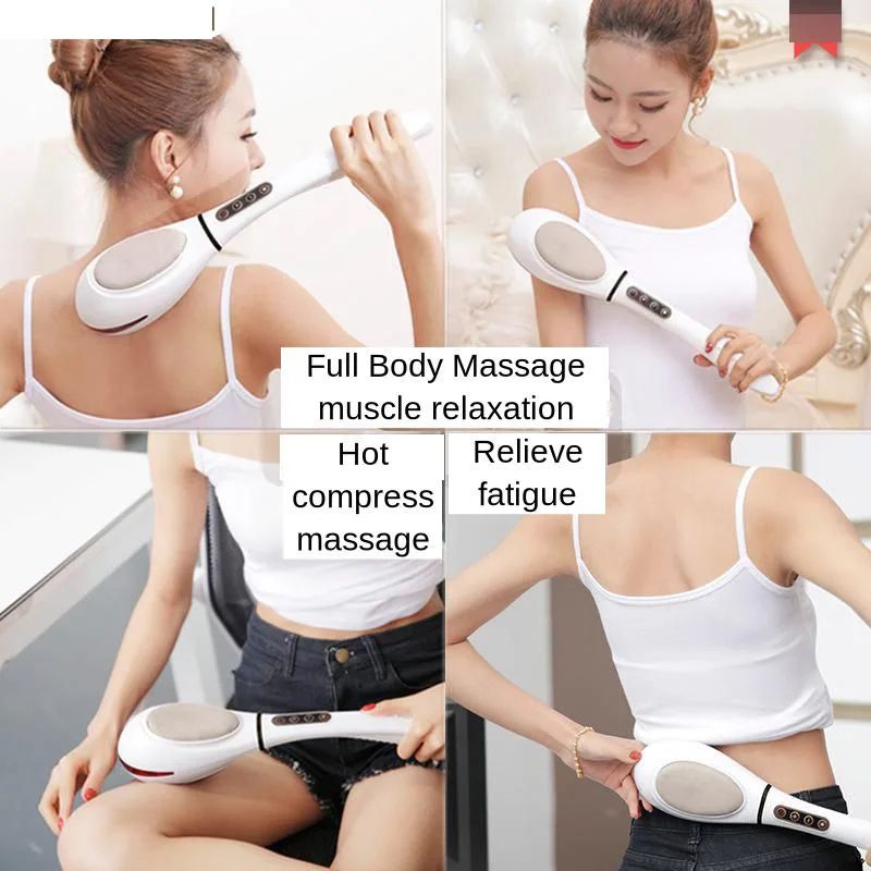 

Charge Ultra-Mute Massage Hammer Hot Compress Neck Waist Beat Instrument Electric No Radiation Anti-electricity Massage Stick
