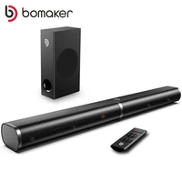 bomaker tv soundbar cinema home theater edition 190w bluetooth compatible 5 0 aux optical soundbar system with subwoofer speaker