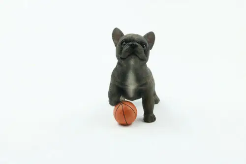 

JJM French Bulldog Play Ball Dog Pet Animal Figure Toy Collector Decoration PVC Model Educational for Children Adults KidsGift