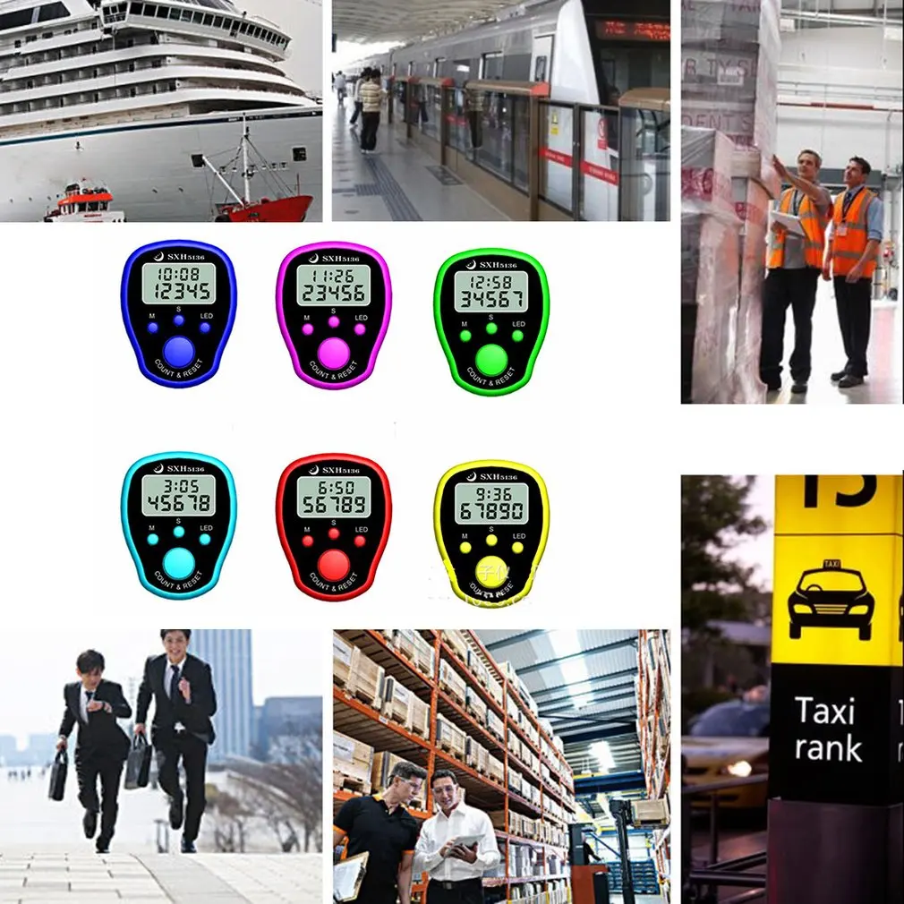 Mini Stitch Marker Row Finger Counter LCD Electric Digital Display with LED Light For Sewing Knitting Weave Tool HOT | Инструменты