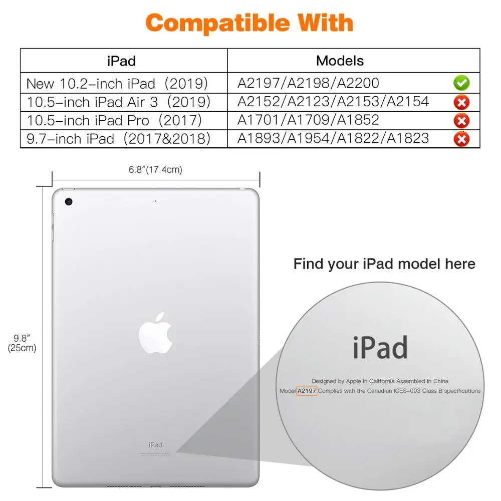 Чехол Moko для нового iPad 10 2 &quot матовый прозрачный тонкий твердый пластиковый