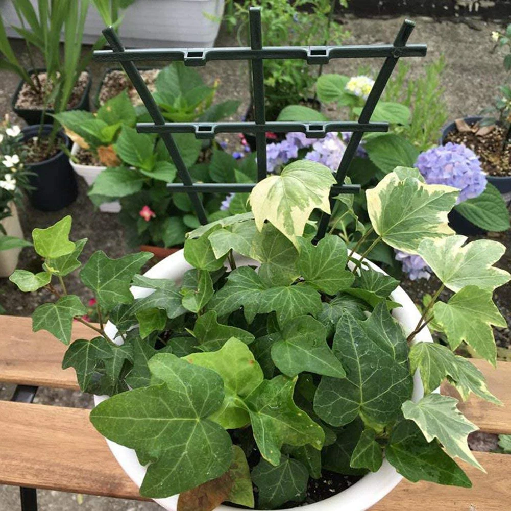 

2PCS Climbing Plant Support Trellis Potted Plant Support Garden Growing Bracket Plastic Vegetables Decorative Trellis Bracket