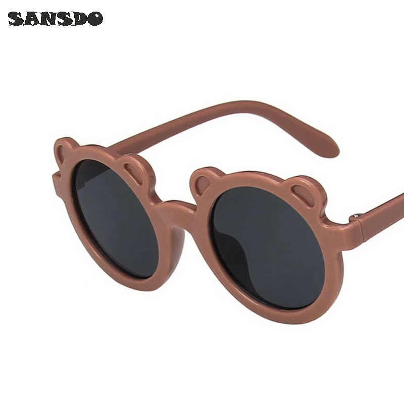 

New Cartoon Lovely Kids Sunglasses Bear Shape Frame Girls Children Sun Glasses Round Street Beat Baby Boy Eyeglasses Cute Shades