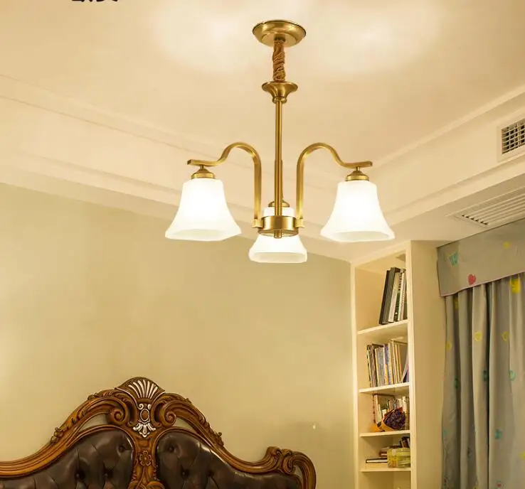 Американская люстра направленного вниз Кабинета медная для столовой гостиной