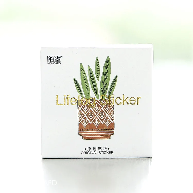 40 шт./упак. зеленые комнатные канцелярские Стикеры s хлопковых путешествия DIY