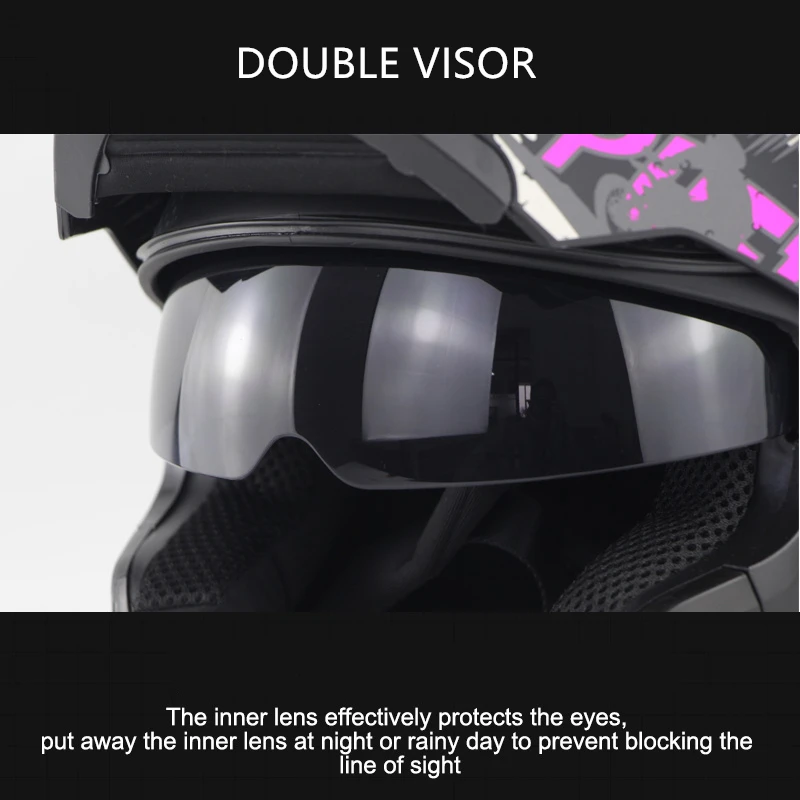 Модульный мотоциклетный шлем SOMAN защитный головной убор для езды на мотоцикле с