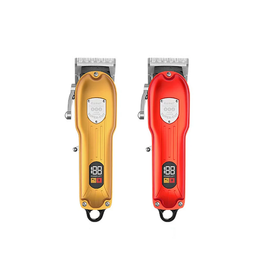 

kemei hair trimmer KM-802 cordless USB rechargeable hair clipper oil head clipper haircut machine beard trimmer carving hair LCD