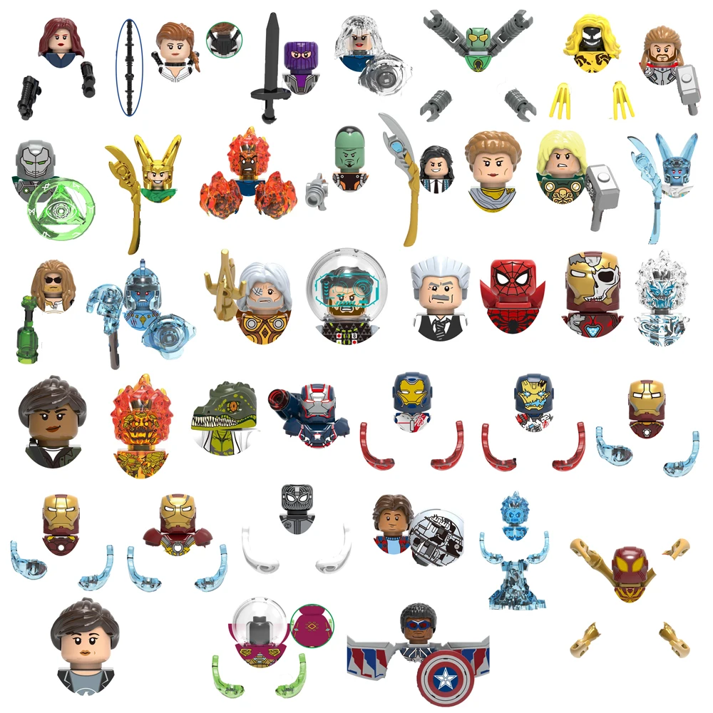 Экшн-фигурка Marvel Мстители строительные блоки: танос железный человек