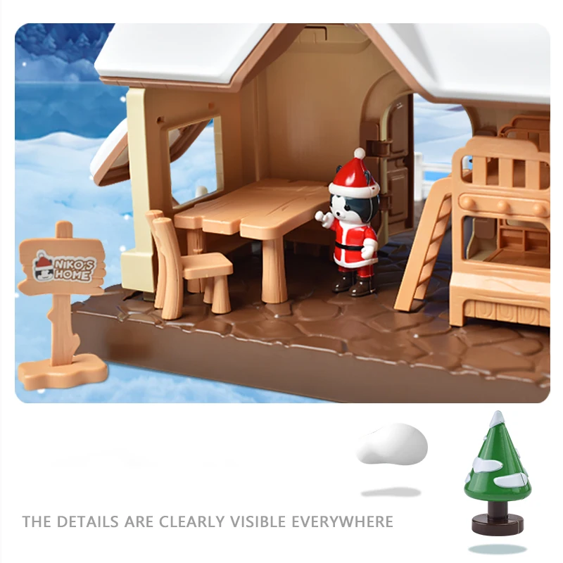 Рождественский домик в виде лесных животных миниатюрная мебель для кукольного