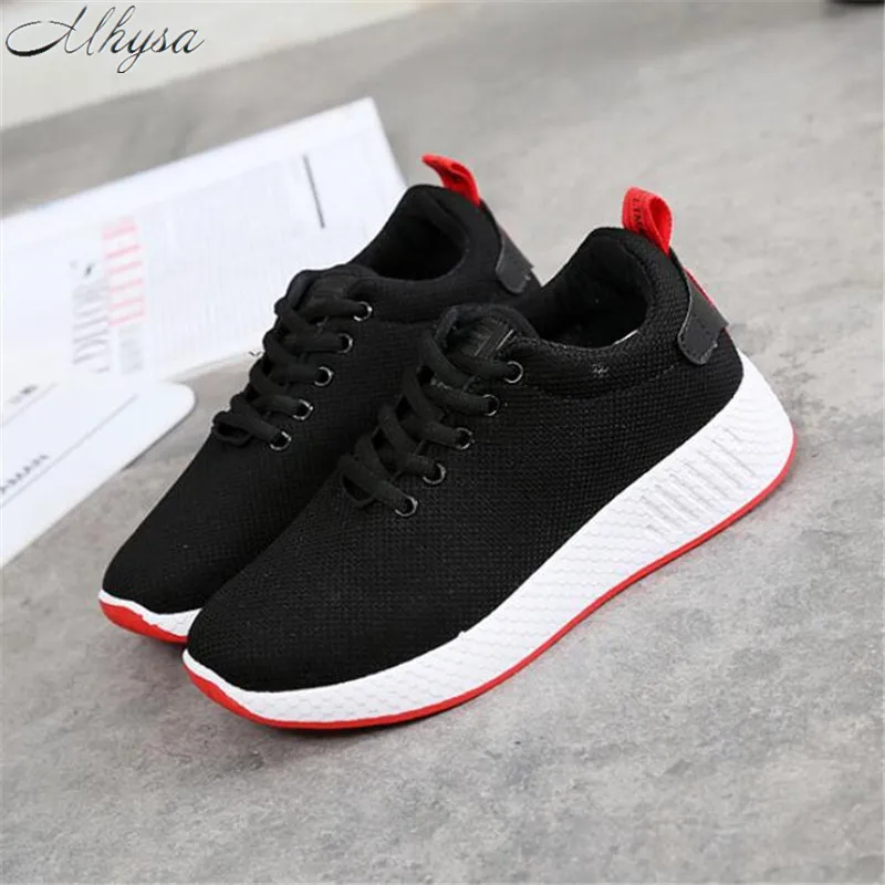 

2019 New spring and autumn fashion wild women's shoes Thick bottom lace up casual shoes sneakers small white shoes L068