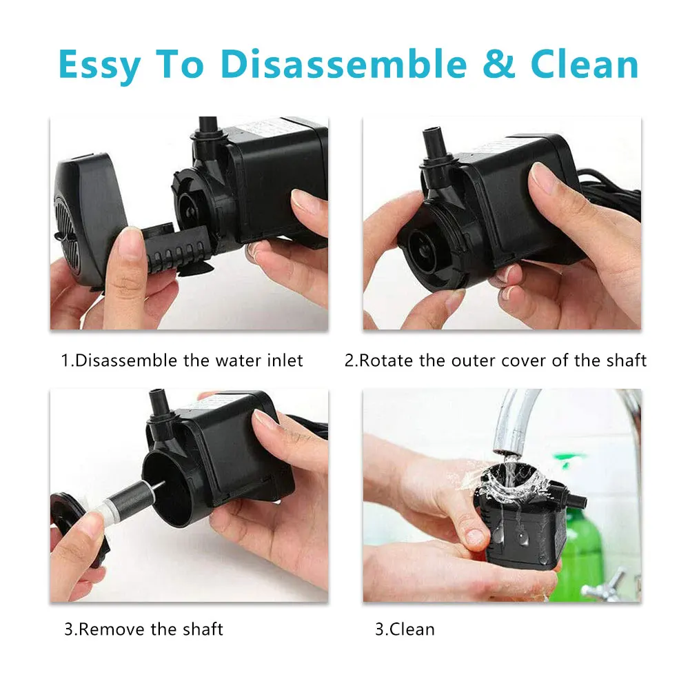 

Submersible Pump With Light Electric Water Pump Mini Water Pump 12 LED Bulbs Waterscape Decoration for Aquarium Pond Hydroponics