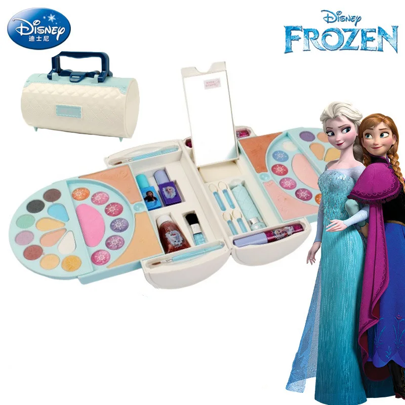 Disney girls Princess frozen elsa anna real suitcase Makeup set with original box  Cartoon  Beauty Fashion Pretend Toys