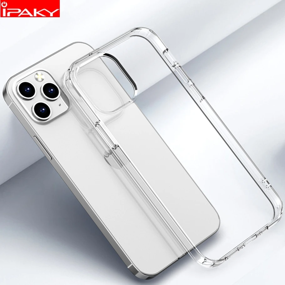 

for iPhone 12 Case IPAKY for iPhone 12 Mini 12 Pro TPU Crystal Clear Shockproof Transparent Case for iPhone 12 Pro Max Case