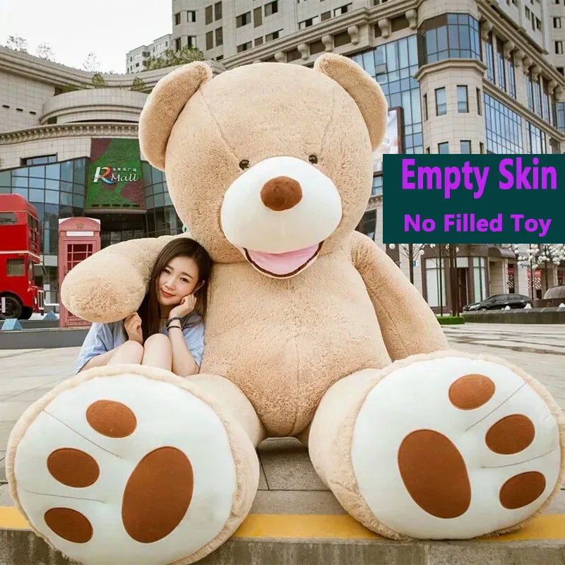 200cm-3.4m Giant size unfilled empty plush skins teddy bears Case Large no filling skin coat toys birthday Pillow Doll gifts