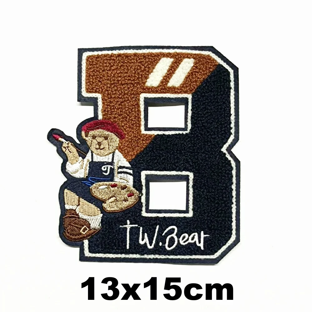 

Garment accessory large embroidery big bear cartoon patches for clothing PA-3426
