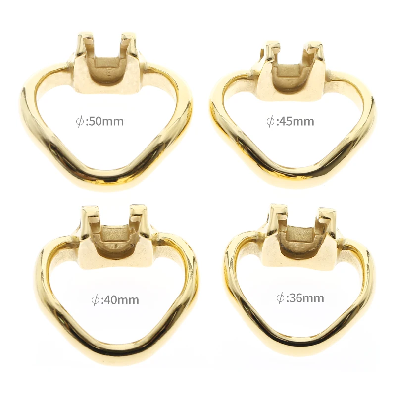 Золотистые Металлические Кольца для пениса клетка БДСМ фетиш Пояс верности