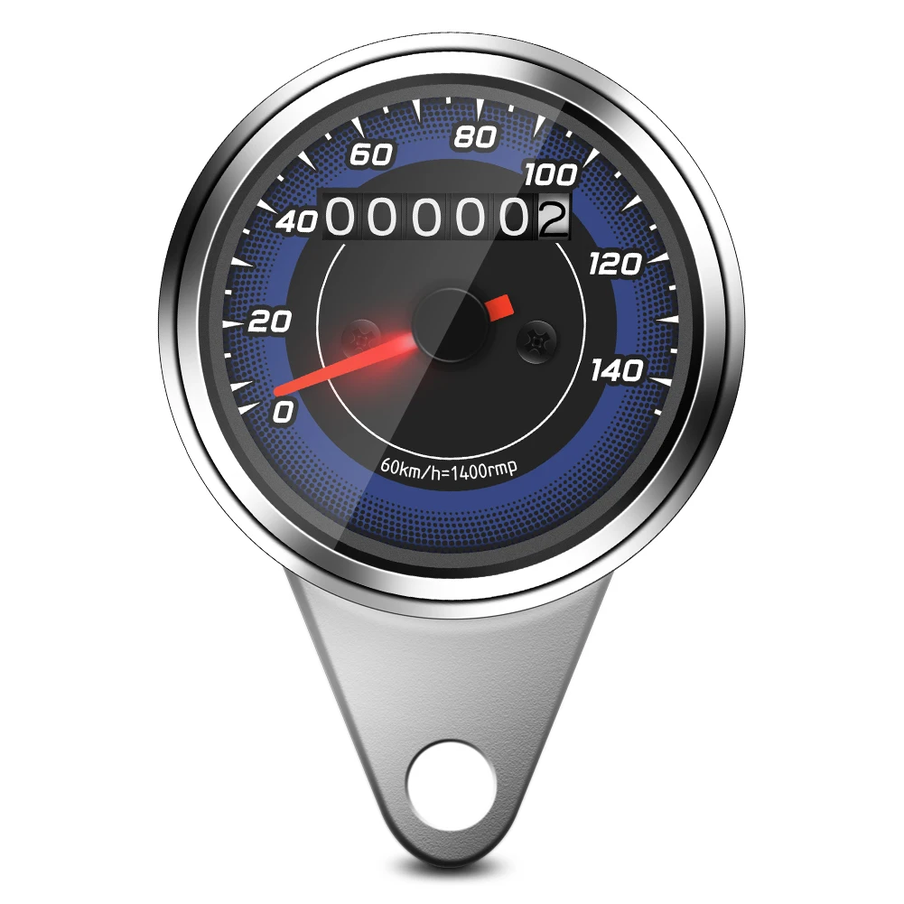 Новинка 1 шт. Универсальный мотоцикл одометром спидометра км/ч Speedo метр Синий