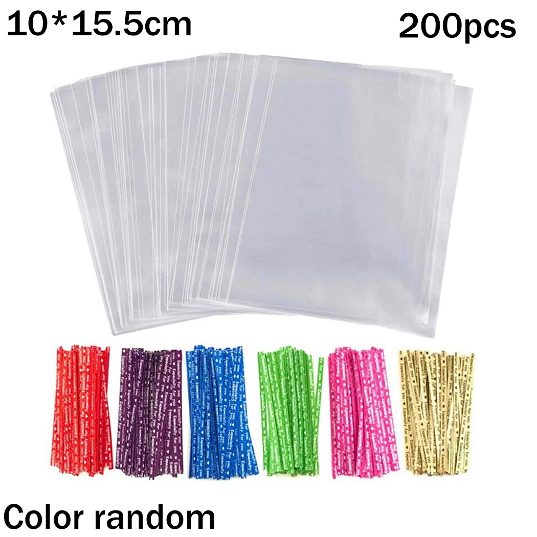 

200 X Clear 12.5*18cm Candy Bag Cello Display Gift Bags Sweets Chocolate Party 100% Brand New And High Quality