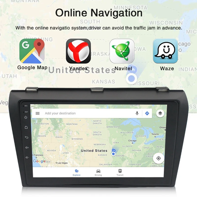 1 + 16G Android 8 автомобильный радиоприемник мультимедийный плеер для Mazda 3 2006-2012