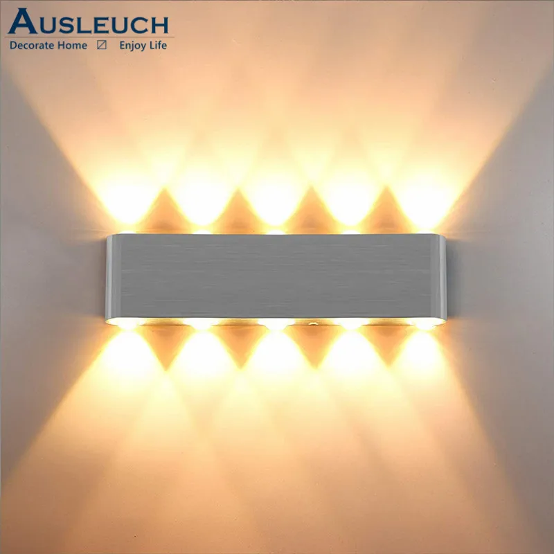 

Простой светодиодный настенный светильник из матового алюминия, комнатное бра для гостиной, прикроватный настенный светильник с поверхнос...